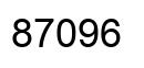 Number 87096 black image