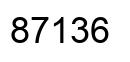 Número 87136 imagen negro