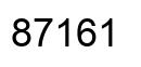 Number 87161 black image