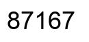 Number 87167 black image