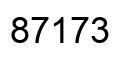 Number 87173 black image