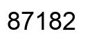 Número 87182 imagen negro