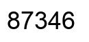 Number 87346 black image