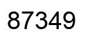 Number 87349 black image