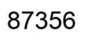 Number 87356 black image
