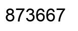 Número 873667 imagen negro