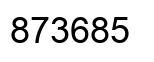 Número 873685 imagen negro