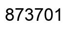 Number 873701 black image