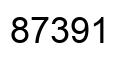 Number 87391 black image