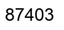 Number 87403 black image