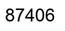 Number 87406 black image