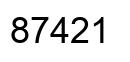 Number 87421 black image