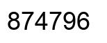 Number 874796 black image