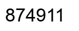 Number 874911 black image