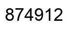 Number 874912 black image