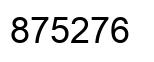 Number 875276 black image