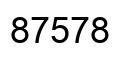 Number 87578 black image