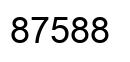 Number 87588 black image