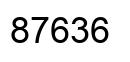 Number 87636 black image