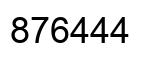 Number 876444 black image