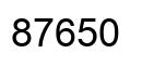 Number 87650 black image
