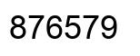 Number 876579 black image