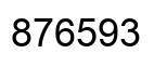 Number 876593 black image