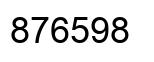 Number 876598 black image