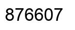 Number 876607 black image