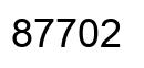 Number 87702 black image