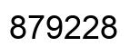 Number 879228 black image