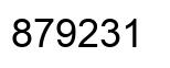 Number 879231 black image