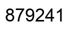 Number 879241 black image