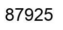 Number 87925 black image