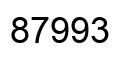 Number 87993 black image