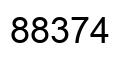 Number 88374 black image
