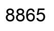 Number 8865 black image