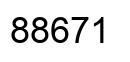 Number 88671 black image