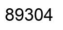 Number 89304 black image