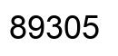 Number 89305 black image