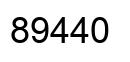 Number 89440 black image