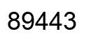 Number 89443 black image