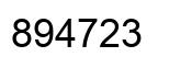Number 894723 black image