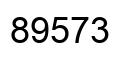 Number 89573 black image
