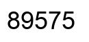 Number 89575 black image