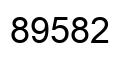Number 89582 black image