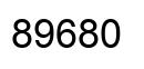 Number 89680 black image