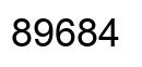 Número 89684 imagen negro