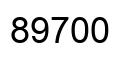 Number 89700 black image
