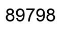 Number 89798 black image